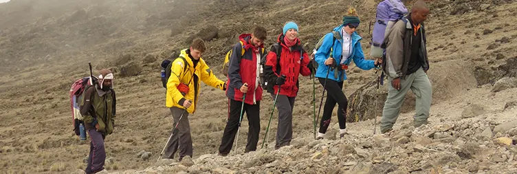 BARRANCO CAMP (3950M) â€“ LAVA TOWER (4630M) â€“ KARANGA CAMP (4800M).